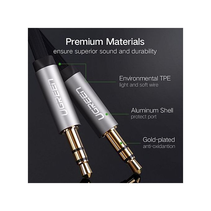 0.5 Meter 3.5mm Auxiliary Audio Jack To Jack Cable 90 Degree Right Angle For Apple IPhone, IPod, IPad, Samsung, Smartphones, Tablets And Speakers (Black) By HonTai