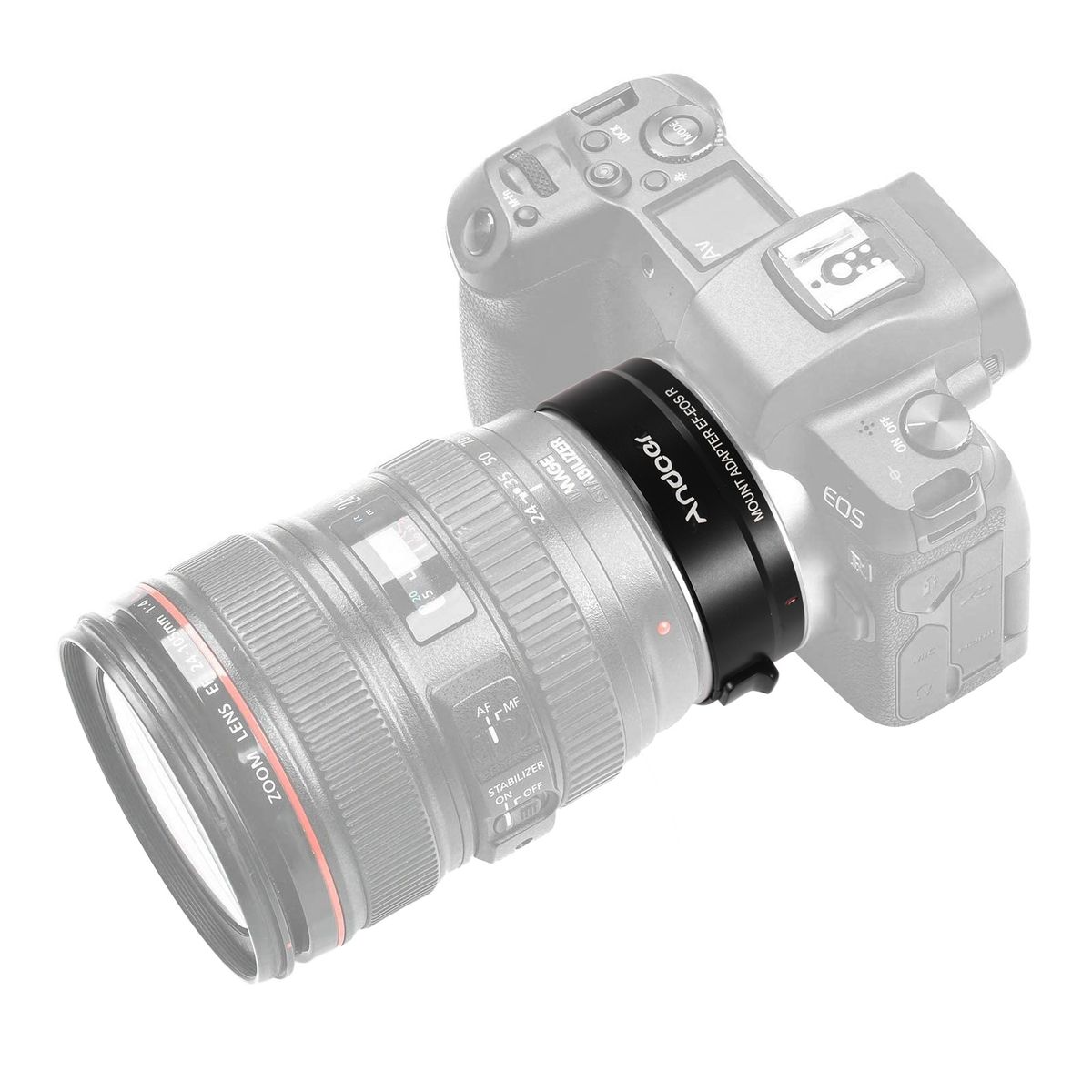 Andoer EF-EOSR Auto Focus Camera Lens Adapter Ring IS Image