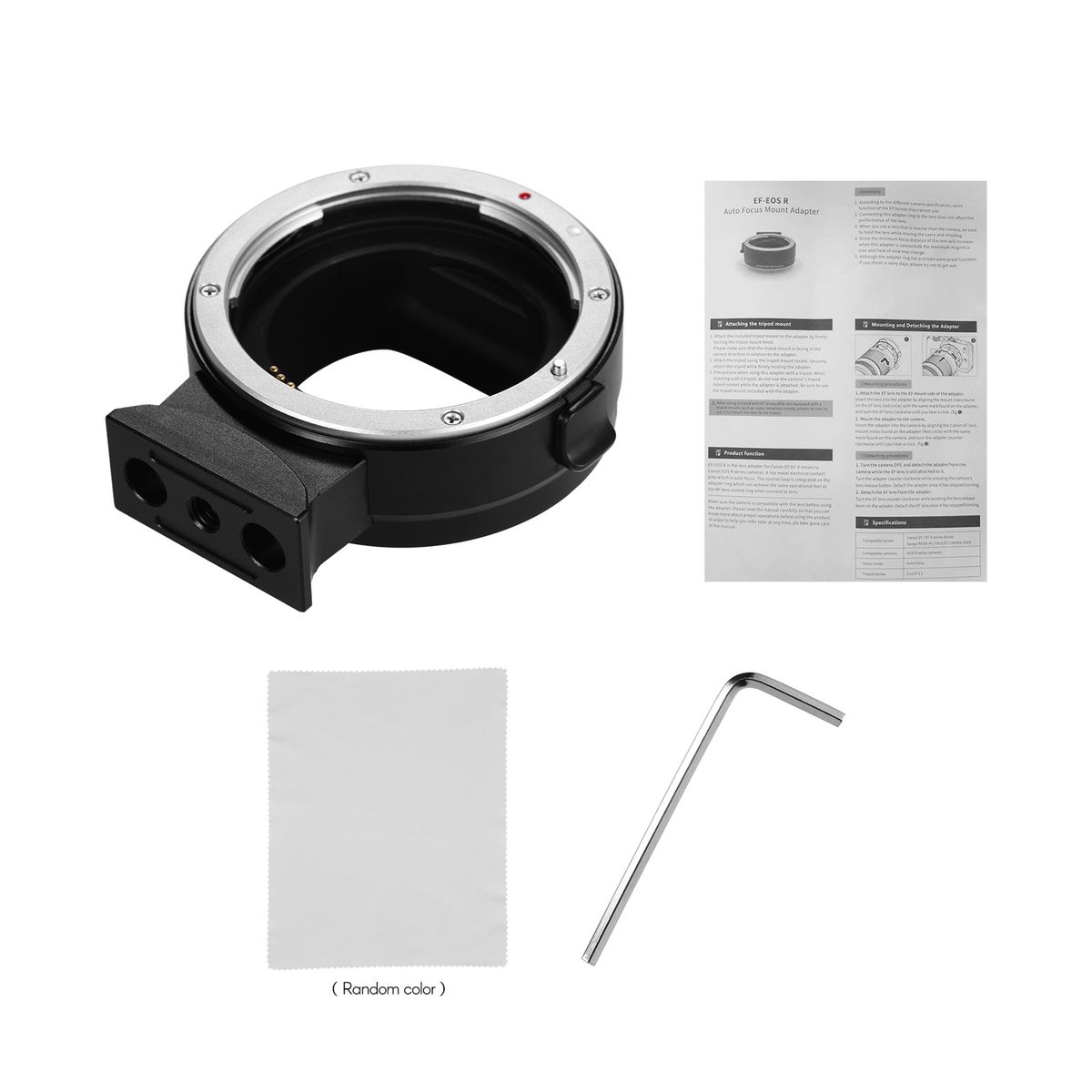 Andoer EF-EOSR Auto Focus Camera Lens Adapter Ring IS Image