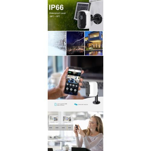 Solar Powered CCTV  Wireless WIFI IP Camera 1080P 3MP