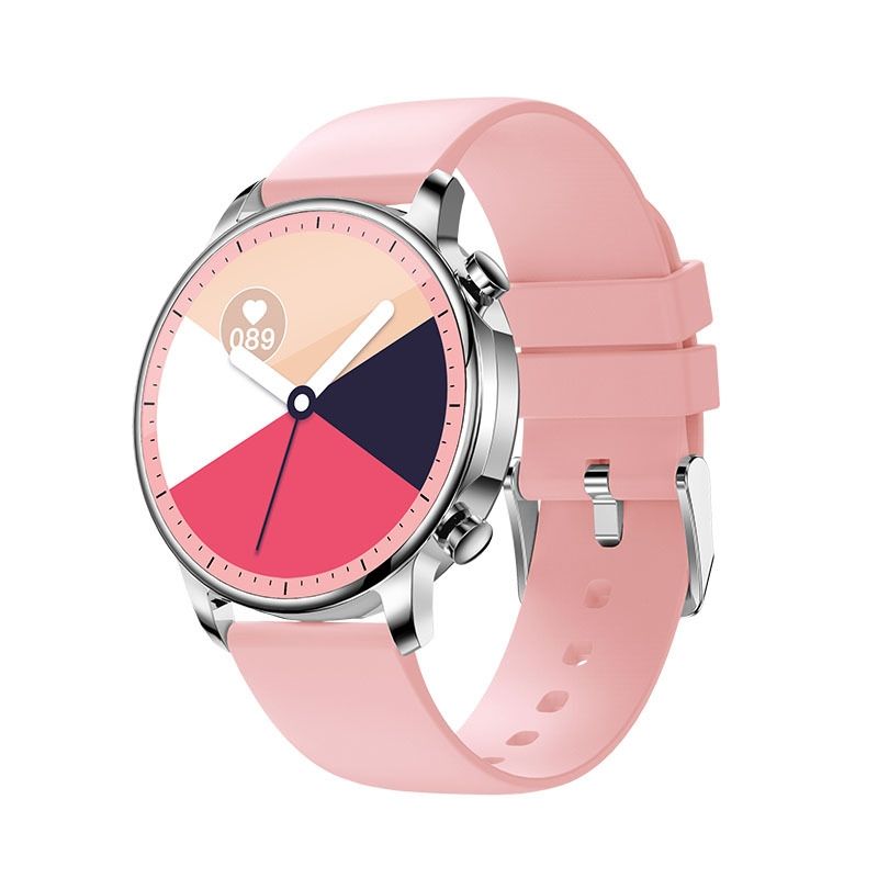 V23 1.28inch IPS Color Screen Smart Watch IP67 Waterproof,Support Heart Rate Monitoring/Blood Pressure Monitoring/Blood Oxygen Monitoring/Sleep Monitoring(Pink)