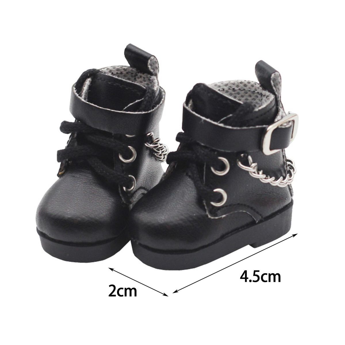 1 Pair Doll Shoes 16 BJD Doll Shoes Cute Doll Accessories Black