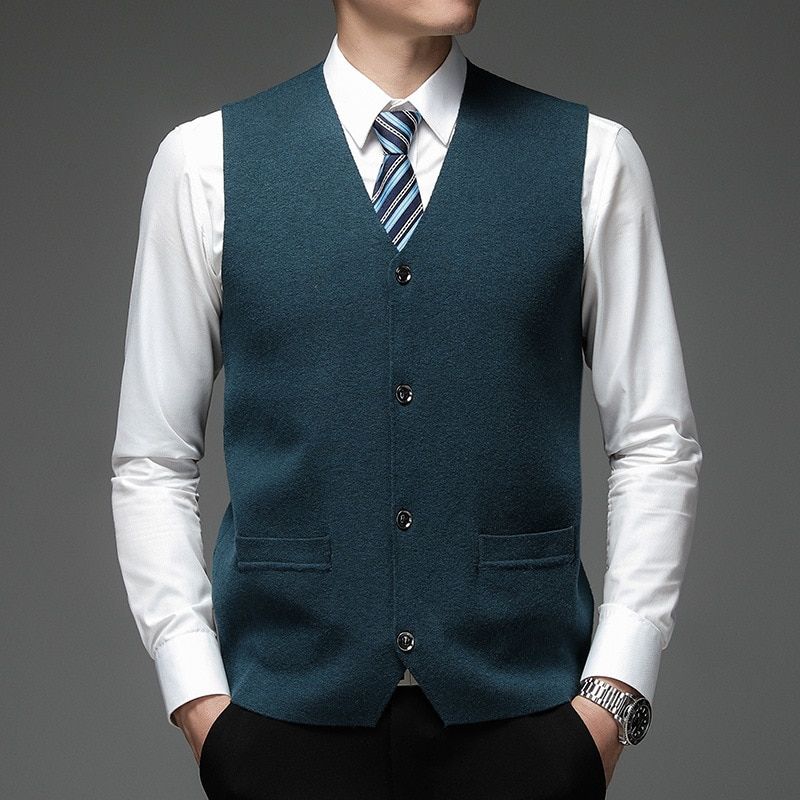 New Autum V Neck Fashion Korean Knit Cardigan Vest Casual Sleeveless Sweater