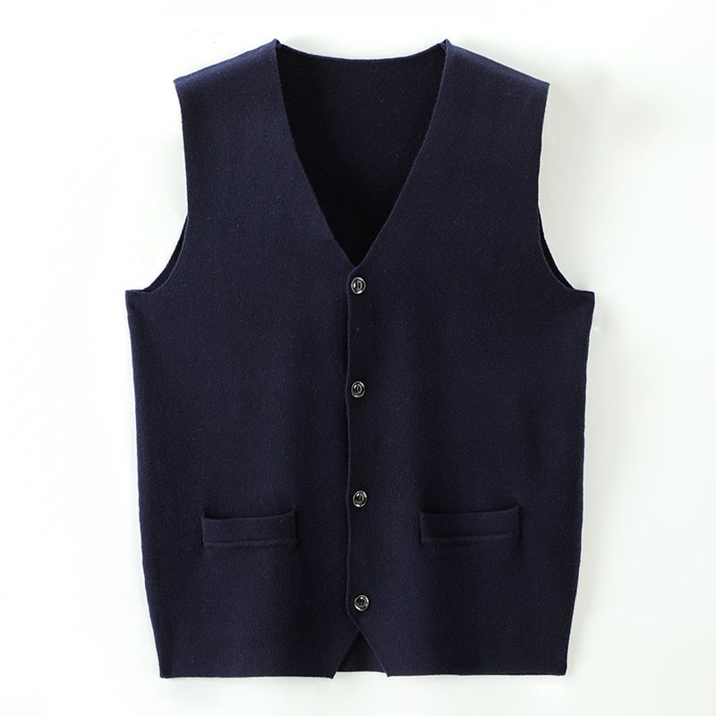 New Autum V Neck Fashion Korean Knit Cardigan Vest Casual Sleeveless Sweater