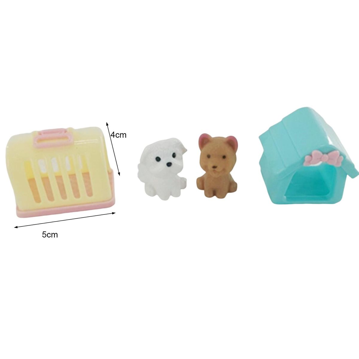 4Pcs Role Play Toys Puppy Dog Cage Doll Accessories