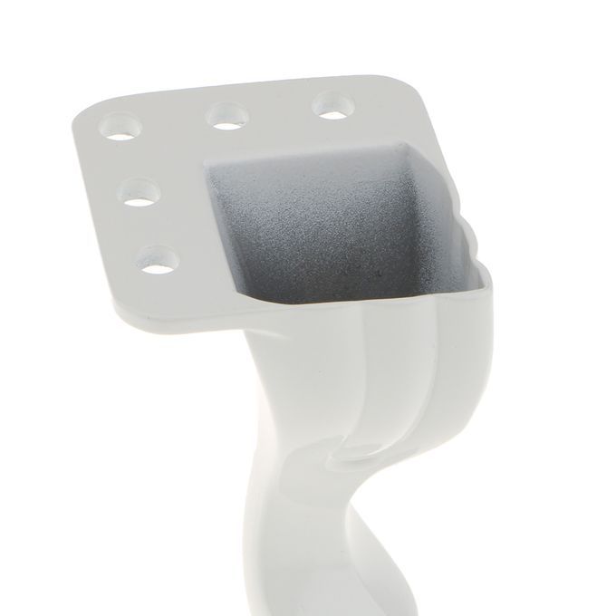 Sofa Leg Chrome Metal  Replacement Stand Holder Plinth 80mm 80mm White