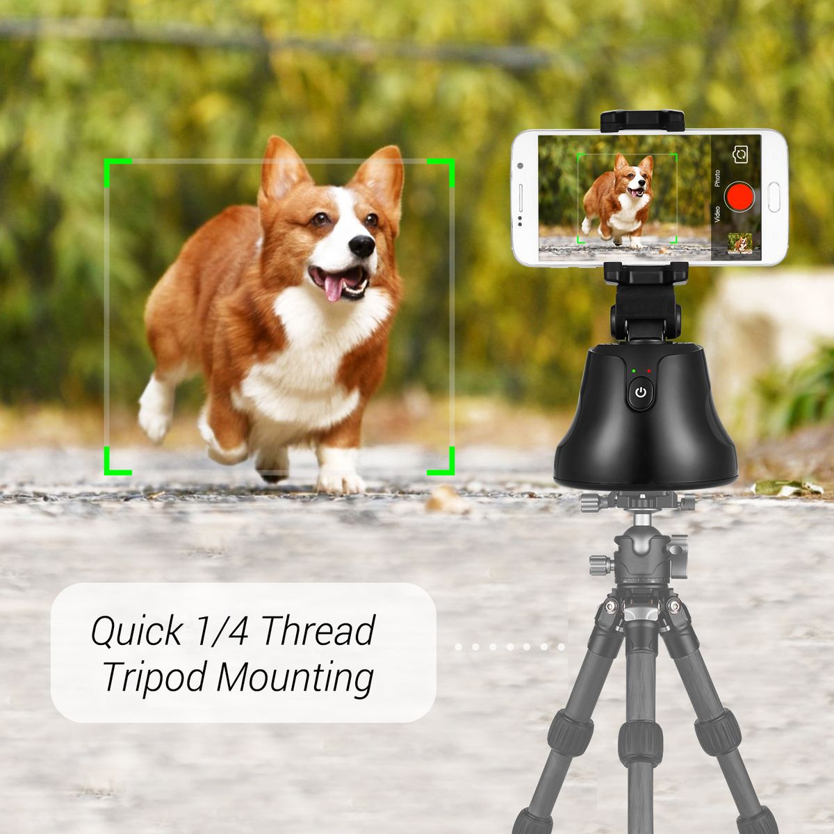 Smart Selfie Stick 360° Horizental Object Tracking Face