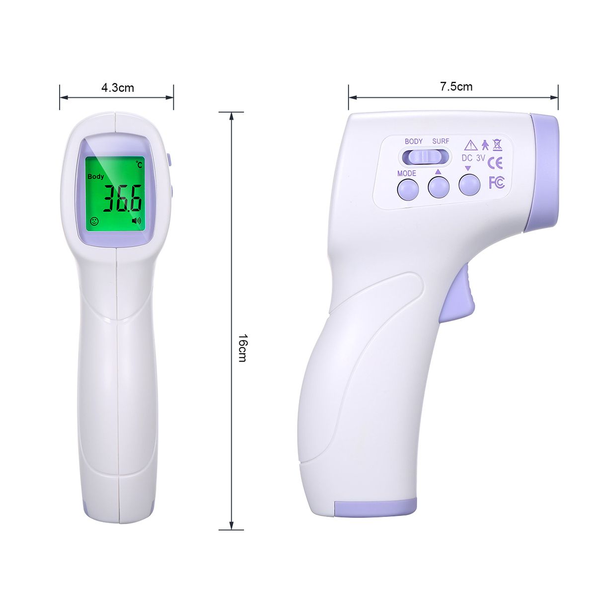Non-contact Infrafred Thermometer Forehead Ear Thermometer