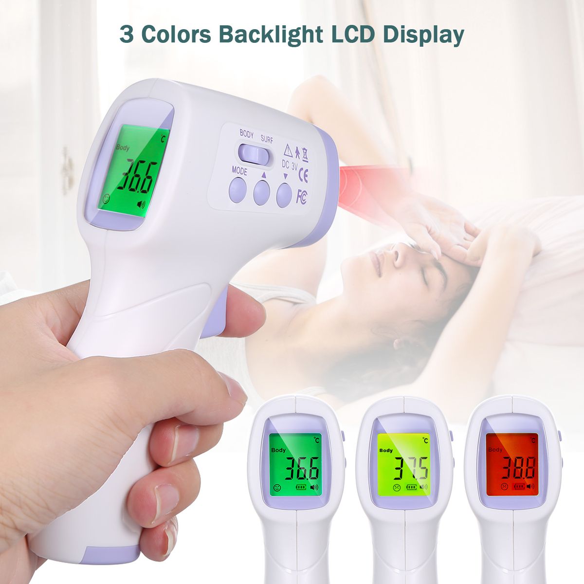 Non-contact Infrafred Thermometer Forehead Ear Thermometer