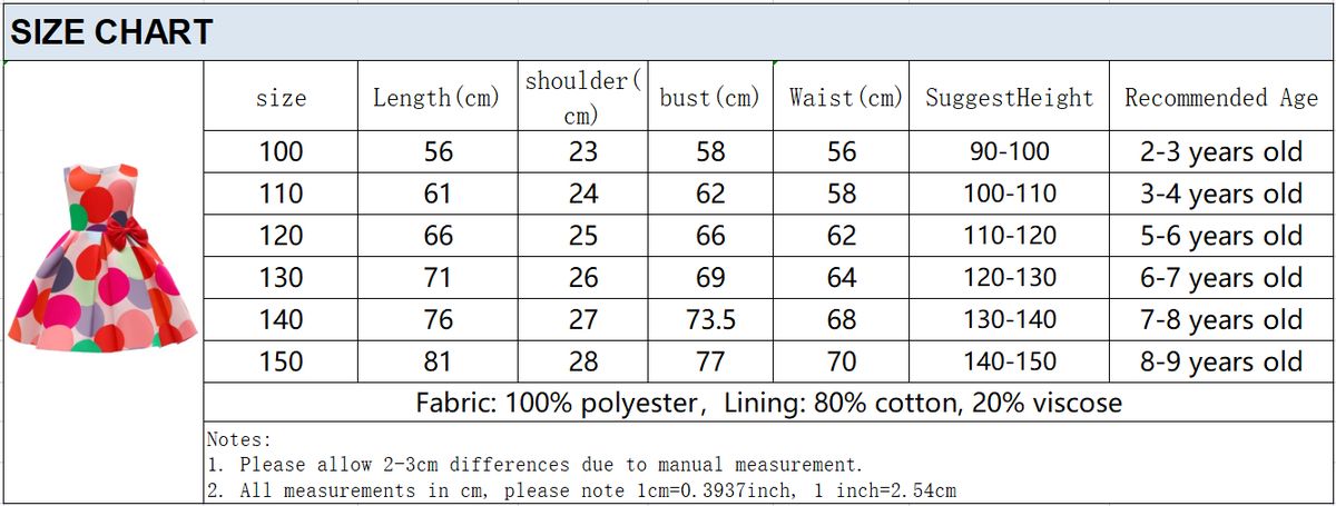 Girls Children Kids Sleeveless Dot Dinner Party Princess Dress Ball Gown