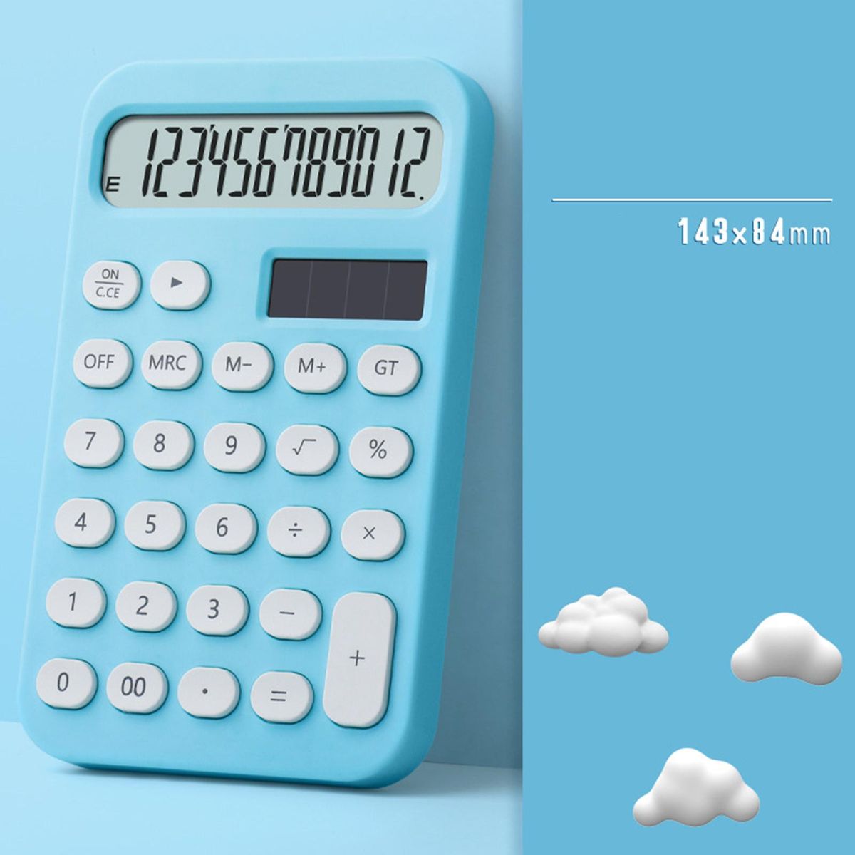 Standard Calculator  Easy To Press Anti Slip Blue