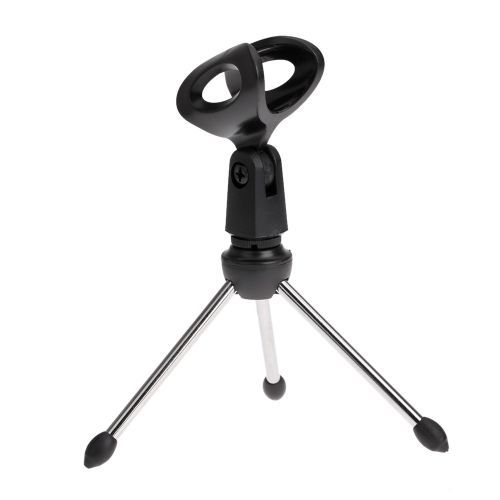 Desktop Mic Microphone Tripod Stand Holder Bracket With