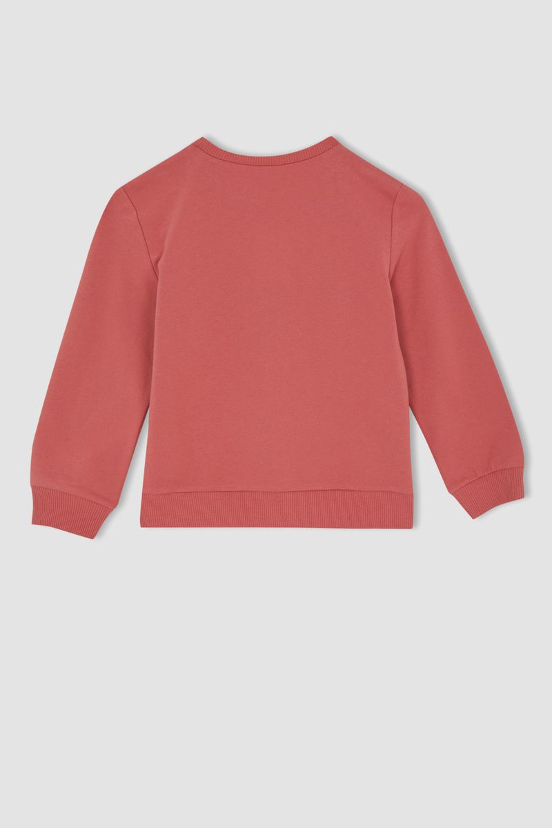 Girl Knitted Regular Fit Crew Neck Sweat Shirt - Bordeaux