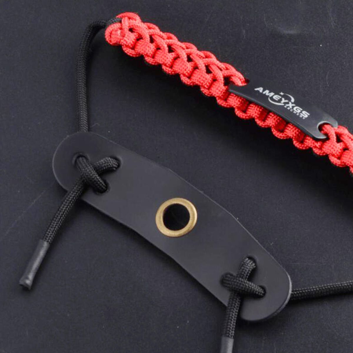 Bow Wrist  Braided Cord Rope Strap Red
