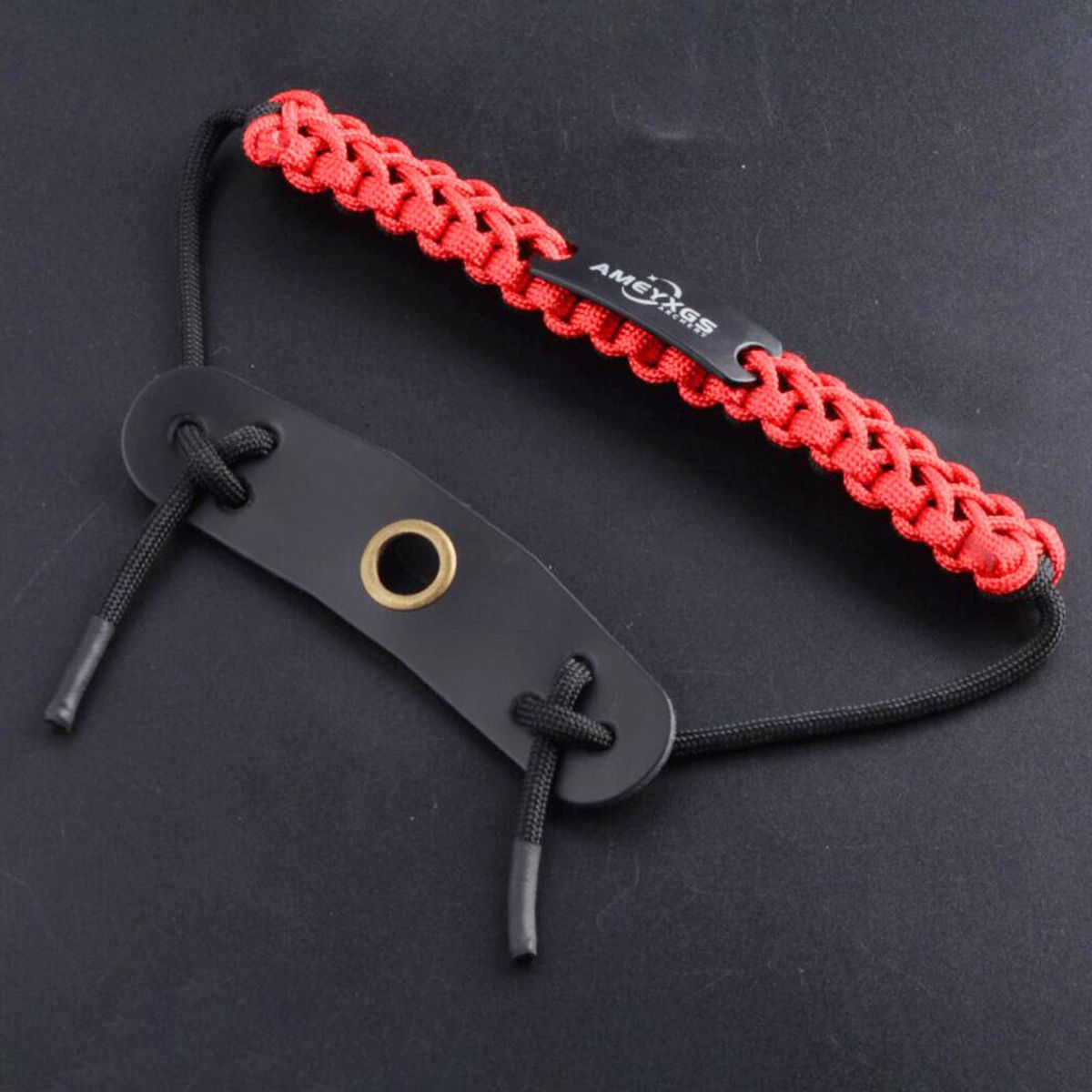 Bow Wrist  Braided Cord Rope Strap Red