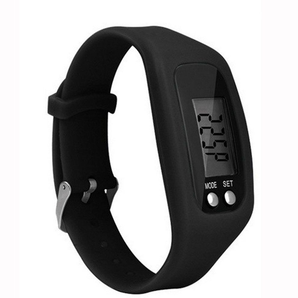 Sport Wat H Bra Elet Digital L D Pedometer Run Step  Alorie  Ounter Bra Elet-black