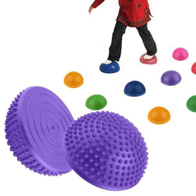 Child Balance Ball Toys Semicircle Physical Fitness Toys Hedgehog Red