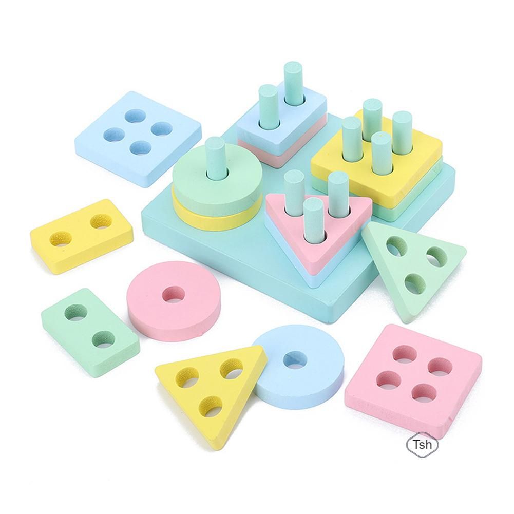 Geometric Shape Matching Blocks Thinking Logic Exercise Toys