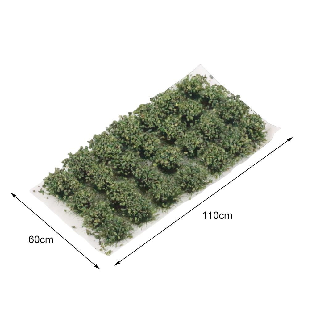 28 PCS Grass Tufts Self Adhesive Sand Table Model Scenery Dark Green