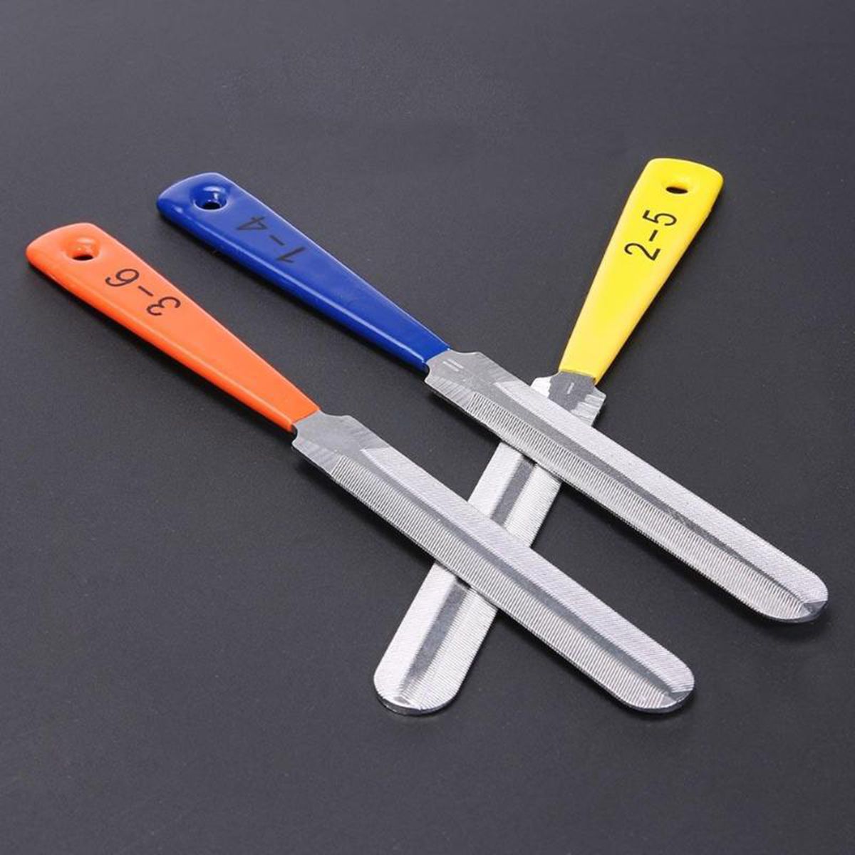 Set Of 3 Double Edged Guitar Nut Files Saddle Fret Crowning