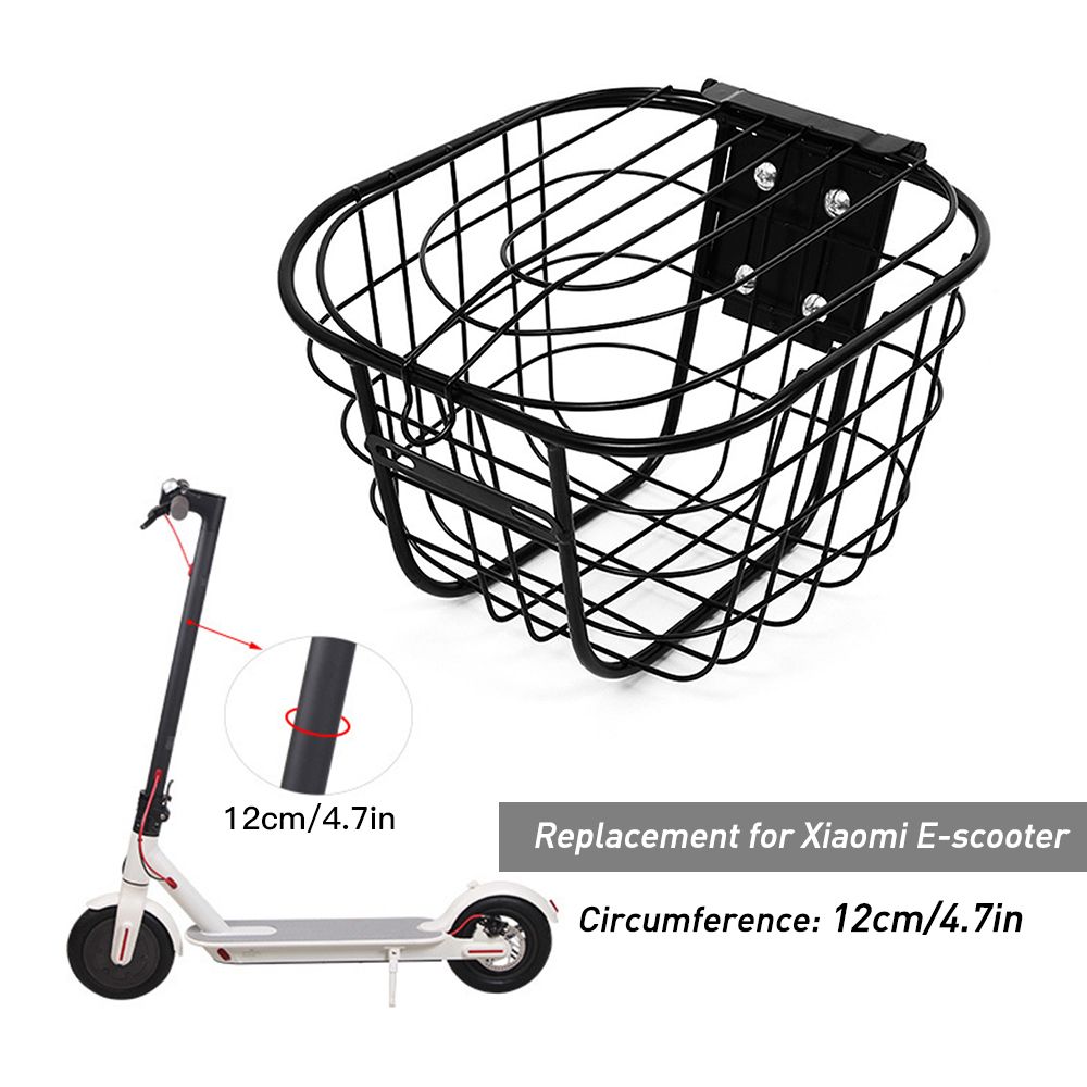 E-Bike Basket Scooter Front Basket Holder Rust-Resistant