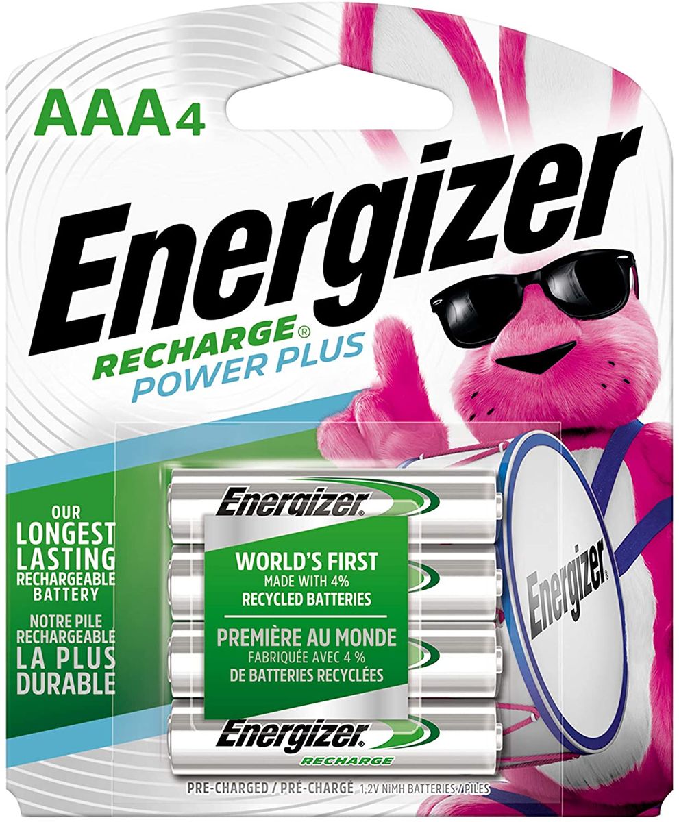 Rechargeable AAA Batteries, Pre-Charged, 4 Count (Recharge Power Plus)