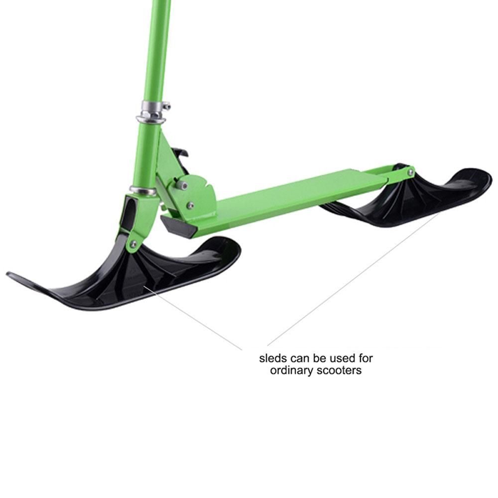 One Pair Winter Snow Scooter Ski Kids Ski Sled Board Accessories Two-wheeled Outdoor Snow Sports Replacement Parts Quick Installation