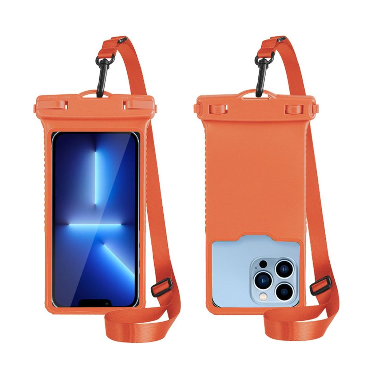 Phone Storage Bag Cell Phone Waterproof Case Orange