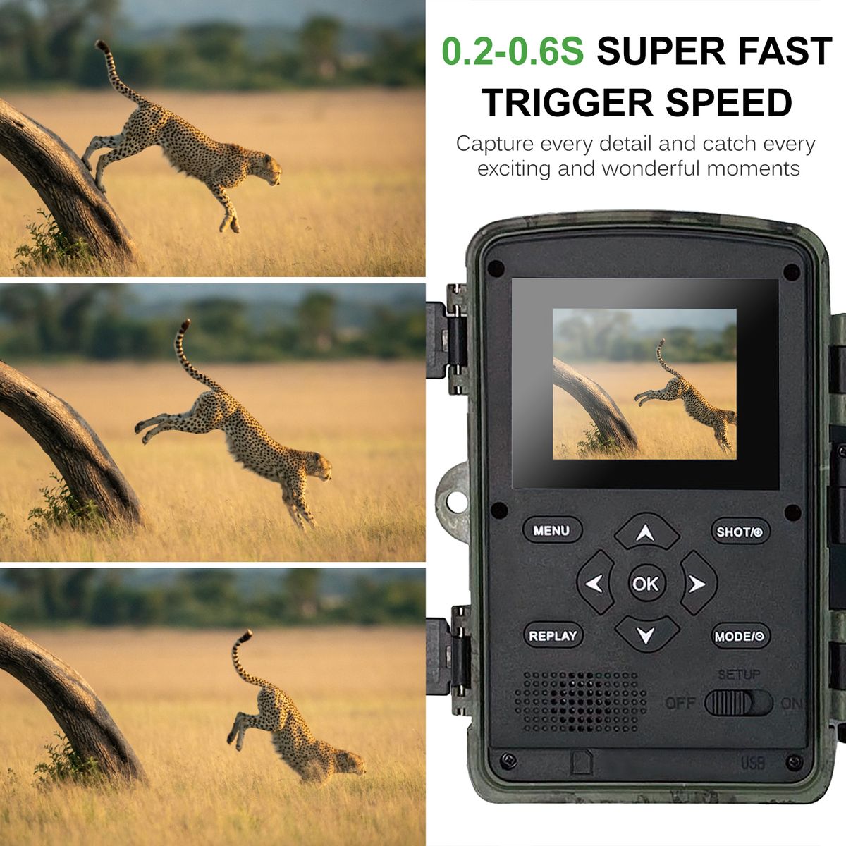 Trail Camera Waterproof 20MP 1080P Hunting Game Camera With