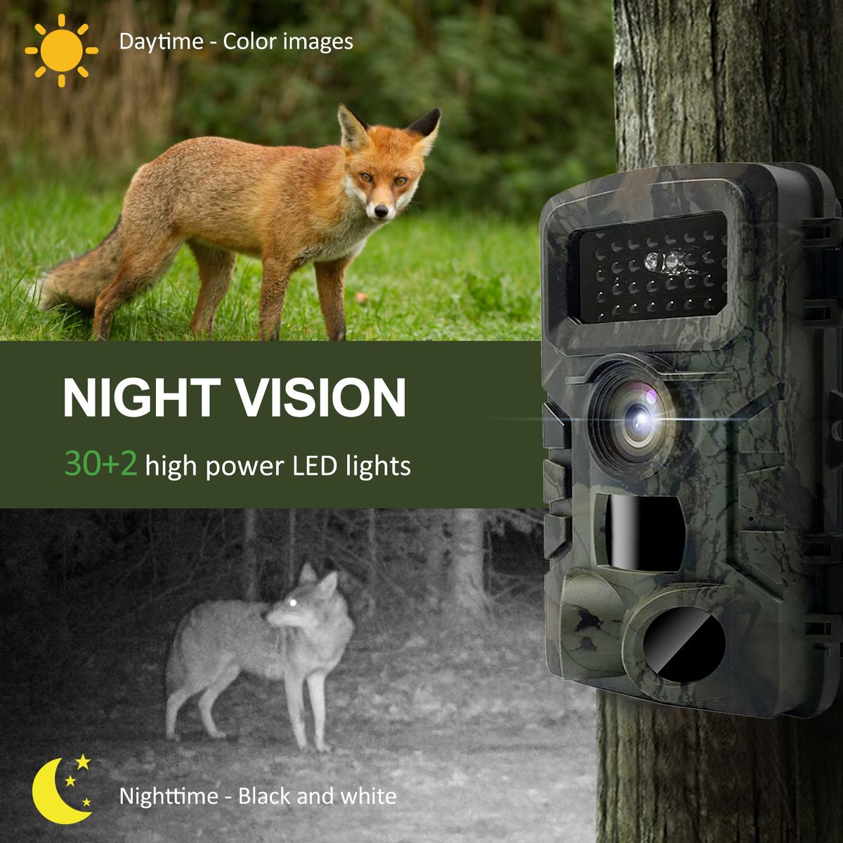 Trail Camera Waterproof 20MP 1080P Hunting Game Camera With