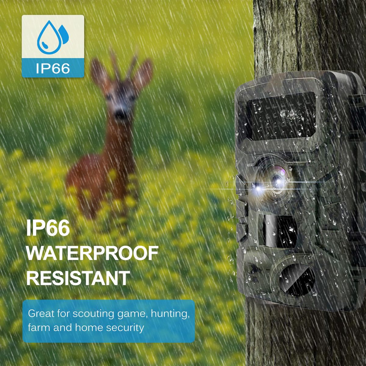 Trail Camera Waterproof 20MP 1080P Hunting Game Camera With