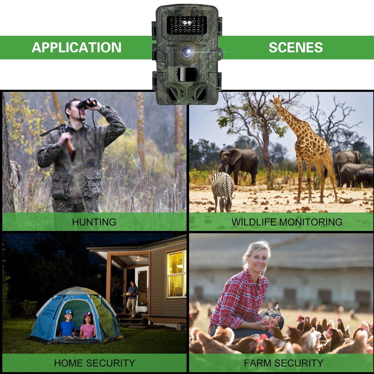 Trail Camera Waterproof 20MP 1080P Hunting Game Camera With