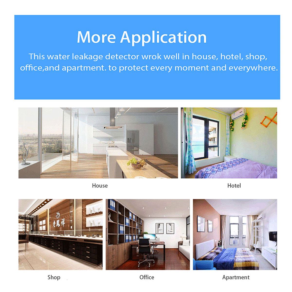 Zigbee Smart Home Water Leak Sensor Wireless Flooding