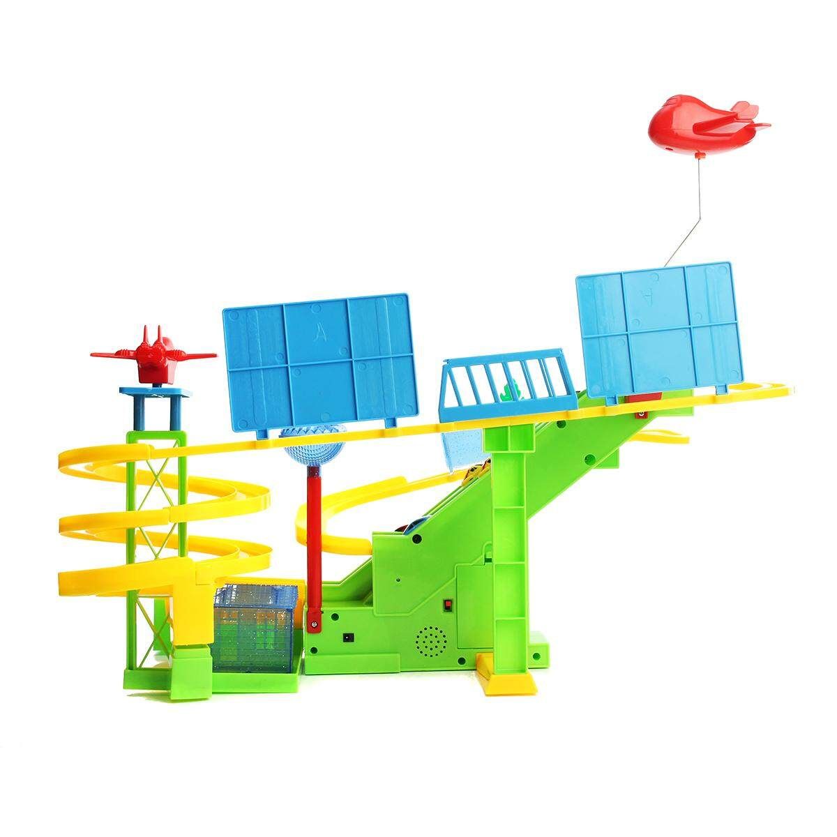 Music Sound Light Racing Track Car Park Assembled Toy Model Children Boy Gift