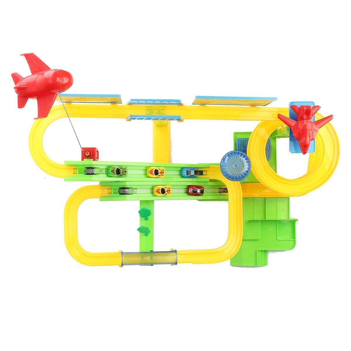 Music Sound Light Racing Track Car Park Assembled Toy Model Children Boy Gift