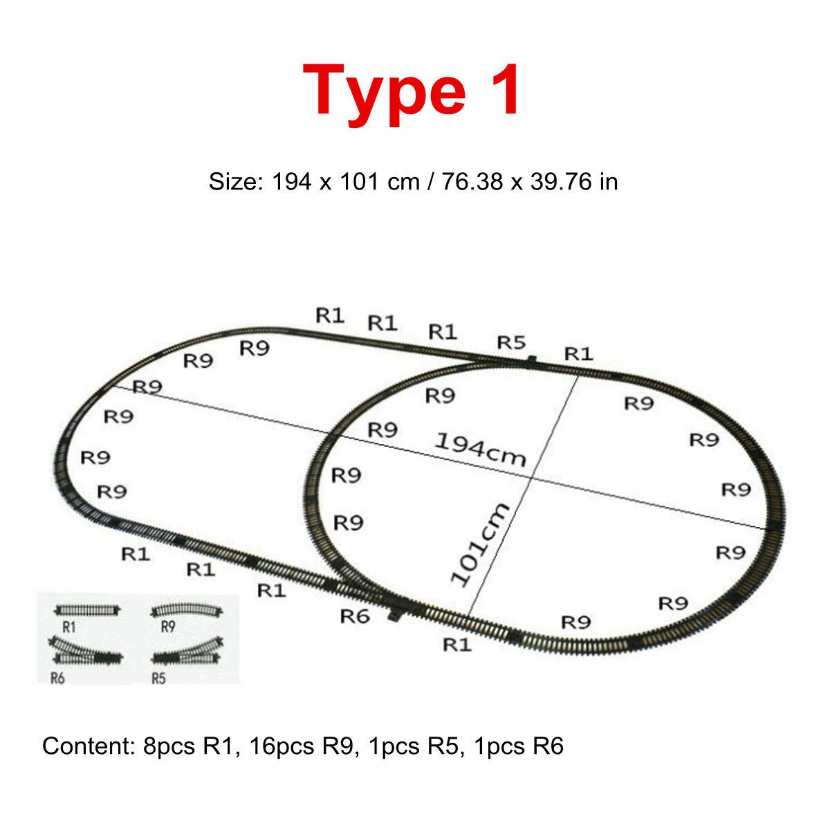 DIY Train Track Set Railway Scene Accessory Sand Table Landscaping Kids Toy Type 1
