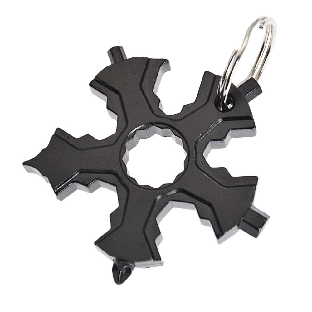 17in1 Snowflake Multi Pocket Tool Keychain Spanner Hex