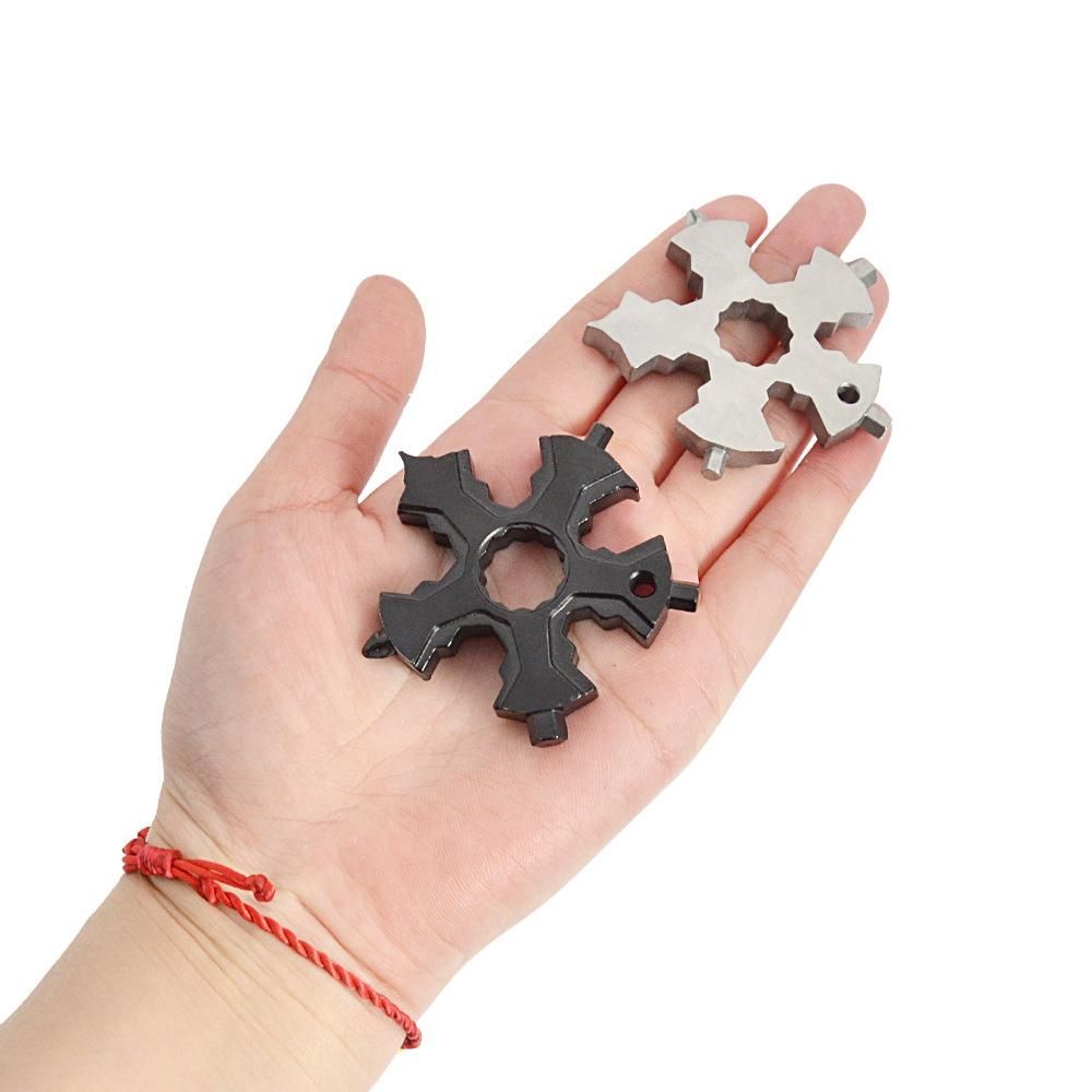 17in1 Snowflake Multi Pocket Tool Keychain Spanner Hex