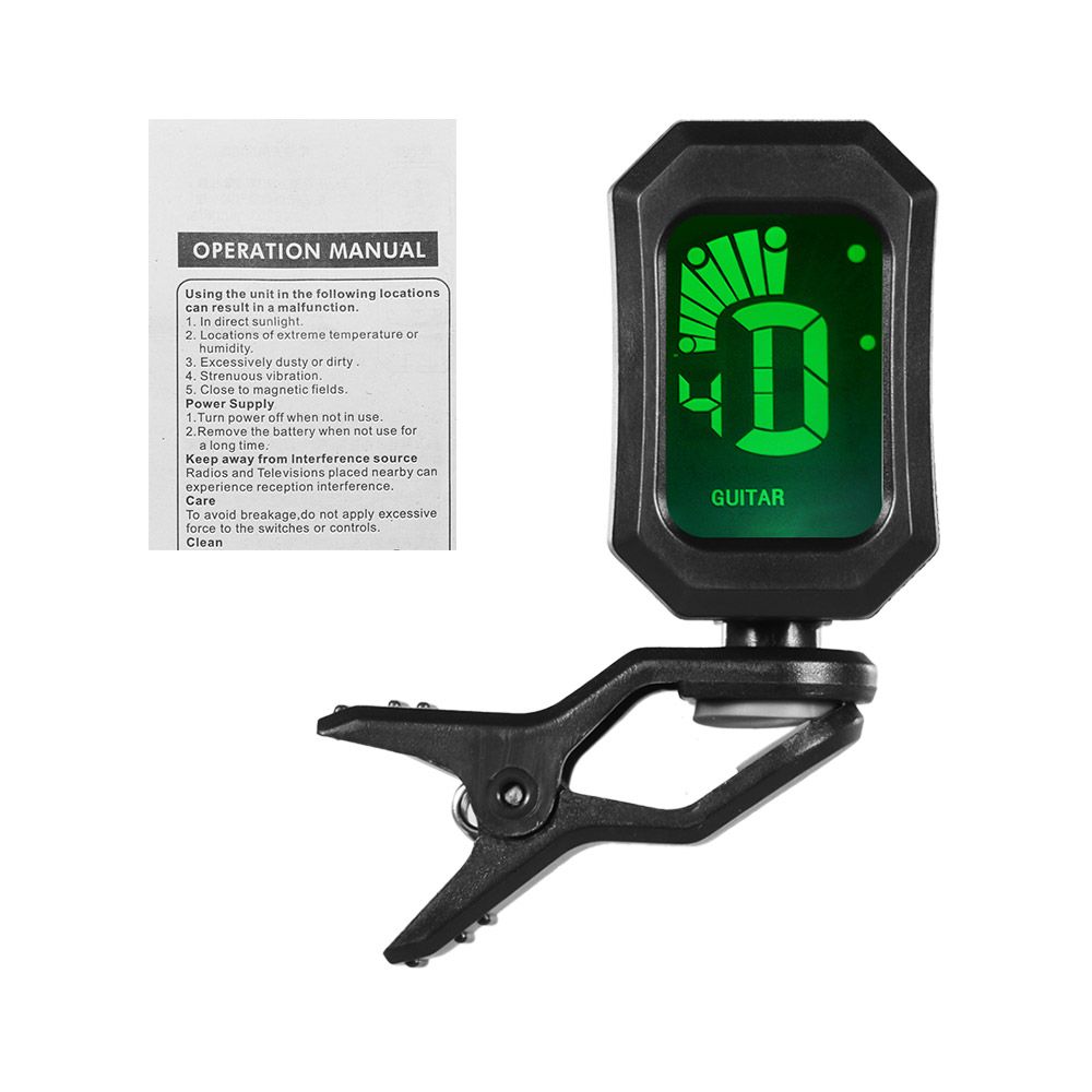 Digital Tuner Clip-On Design LCD Display Vibration Tuning