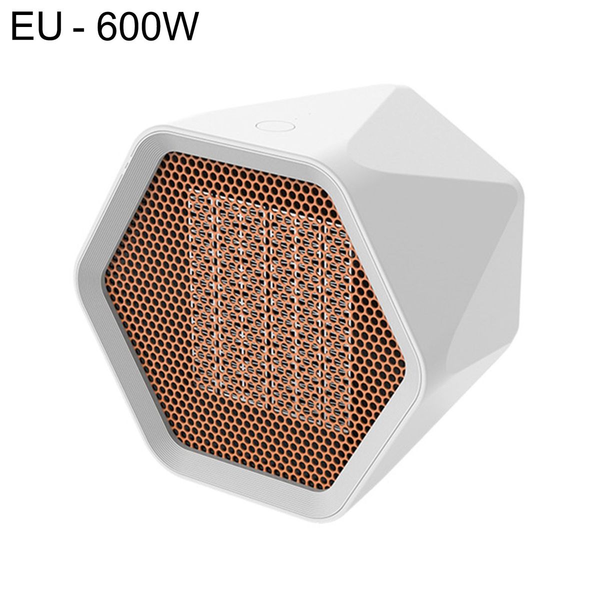 600/1000W Hexagon Desktop Electric Heater Warm Air-White