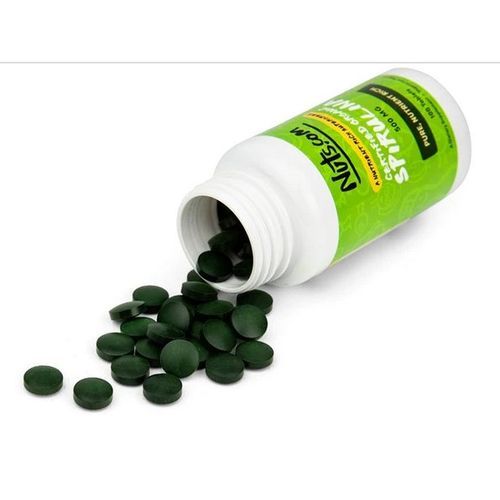 Organic Spirulina 100 Tablets Fights Fatigue - Prevents Hunger - May Help Lower Cholesterol