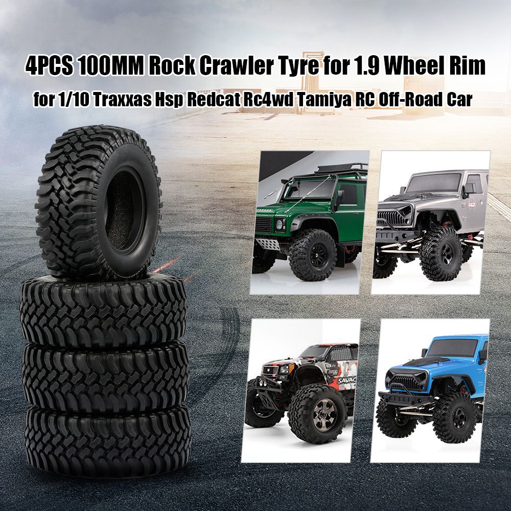 4PCS 100MM Rock Crawler Tyre For 1.9 Inch Wheel Rim1/10