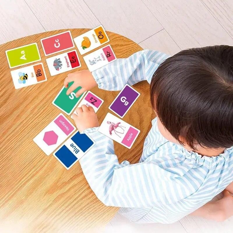 Alphabet Flash Cards  Letter Number Shape Color Early Education Baby Learning Cards  Preschool Toddler Flashcards Learning Toy