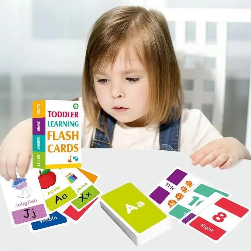 Alphabet Flash Cards  Letter Number Shape Color Early Education Baby Learning Cards  Preschool Toddler Flashcards Learning Toy