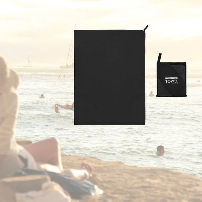 Quick-Drying Towels Microfiber Towel Bath Towel 3 Sizes Black 40x80cm