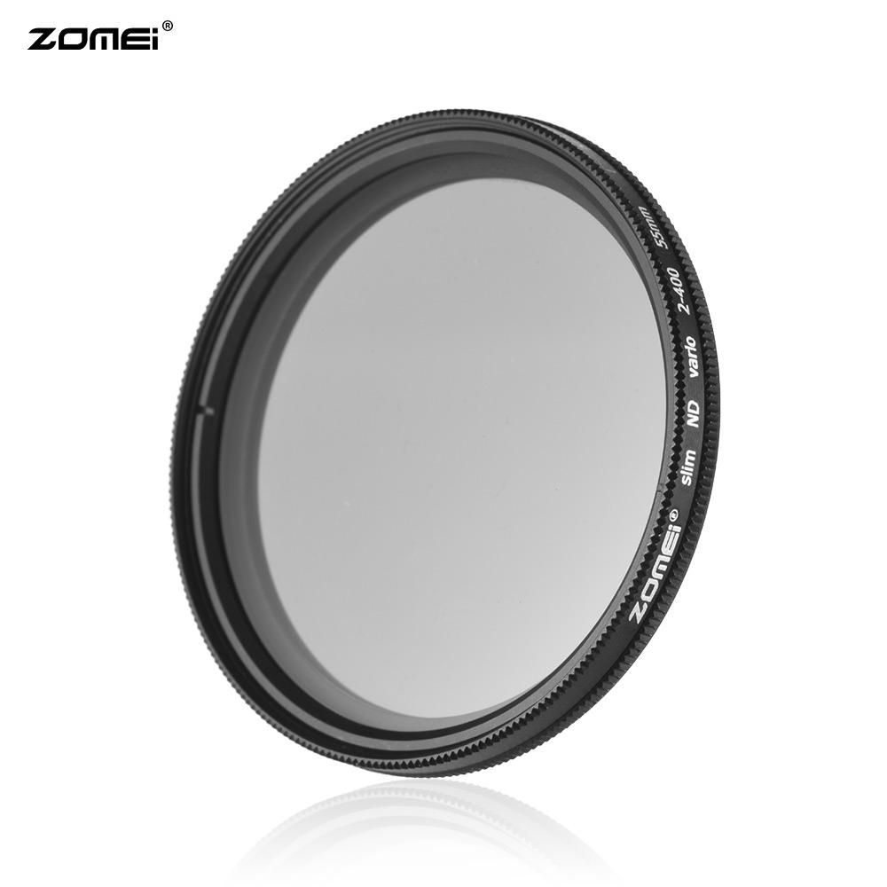 ZOMEI 55mm Ultra Slim Variable Fader ND2-400 Neutral Density ND Filter Adjustable ND2 ND4 ND8 ND16 ND32 to ND400 Replacement for Sony 18-55mm 55-200mm 55-250mm Lens