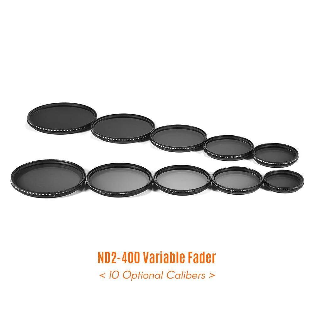 ZOMEI 55mm Ultra Slim Variable Fader ND2-400 Neutral Density ND Filter Adjustable ND2 ND4 ND8 ND16 ND32 to ND400 Replacement for Sony 18-55mm 55-200mm 55-250mm Lens