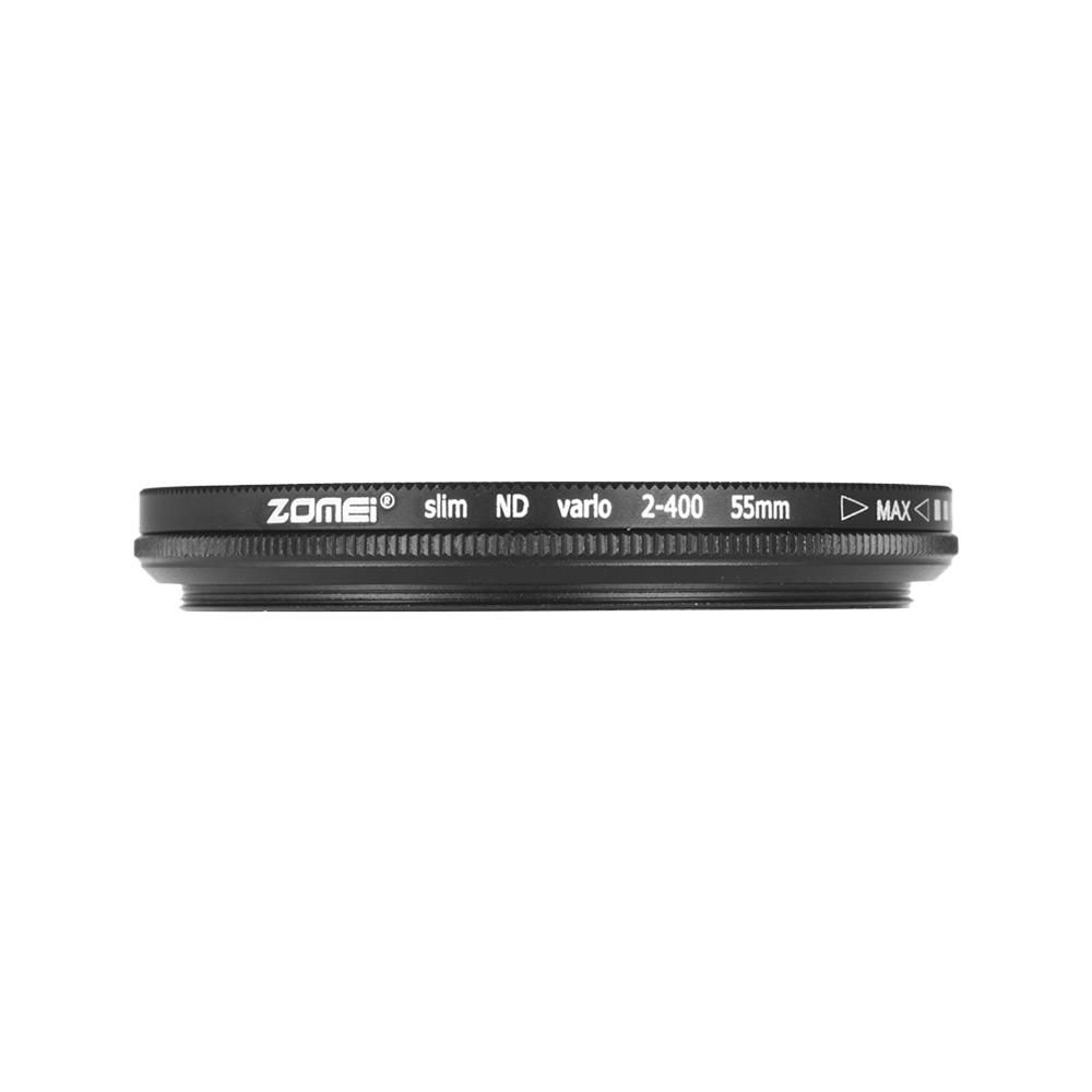 ZOMEI 55mm Ultra Slim Variable Fader ND2-400 Neutral Density ND Filter Adjustable ND2 ND4 ND8 ND16 ND32 to ND400 Replacement for Sony 18-55mm 55-200mm 55-250mm Lens