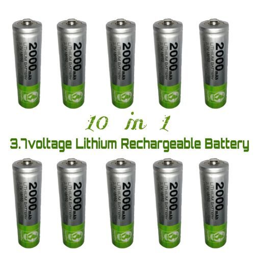 Strong 3.7V Li-ion 18650 Rechargeable Battery - 10 Pcs