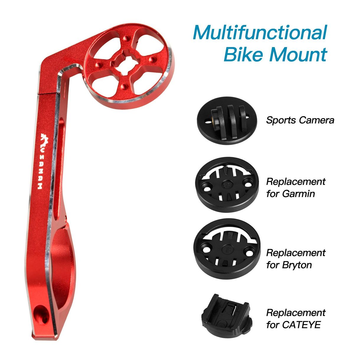 Bicycle Computer Camera Mount Holder Bike Sports Camera Front Mount Bike Handlebar Mount Handle Bar Computer Mount Replacement for Garmin Bryton CATEYE